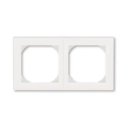 rámeček dvojnásobný s otvorem 55x55; perleťová/ledová bílá, design LEVIT M